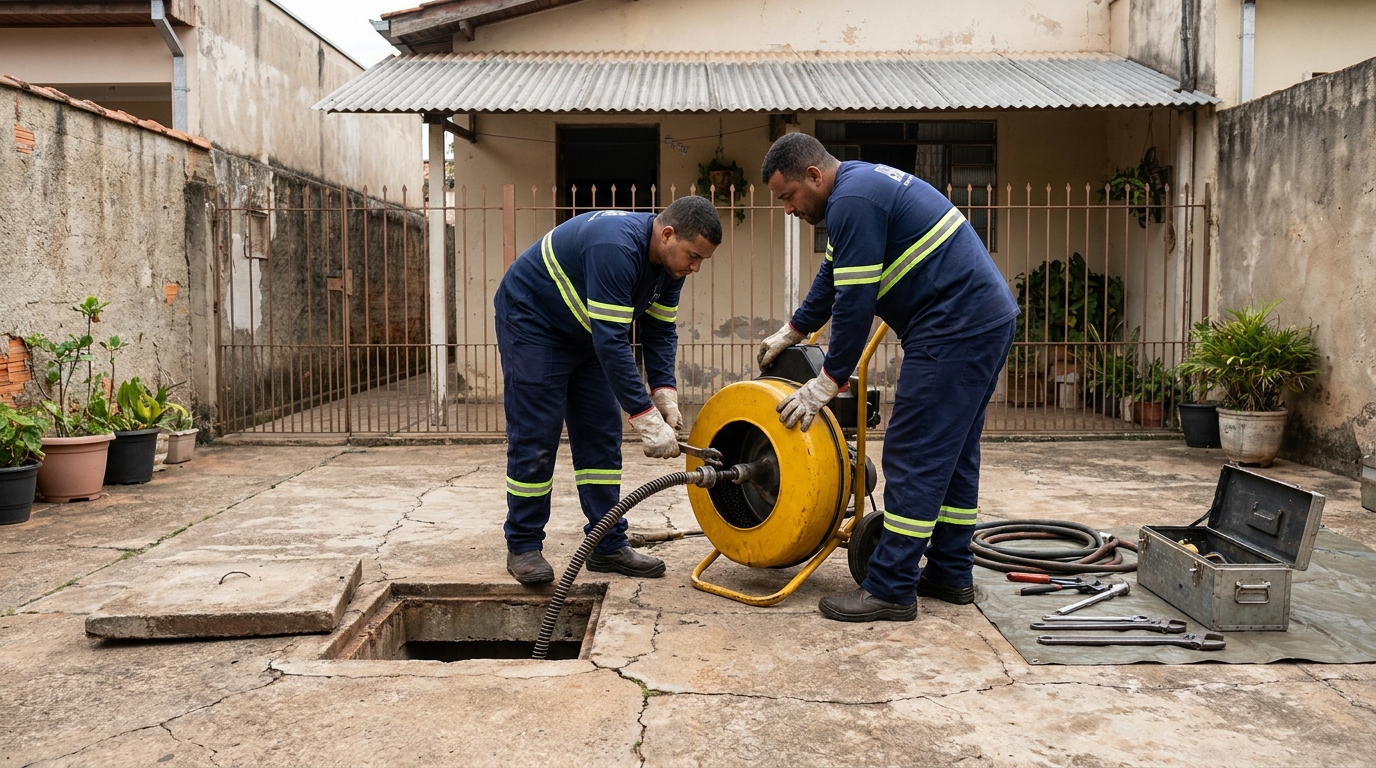 Desentupimento de esgoto em Araraquara‑SP