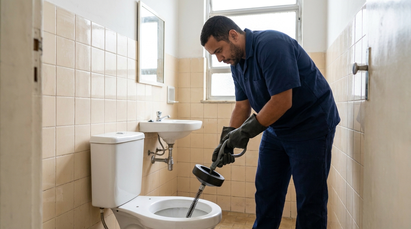 Desentupimento de vaso residencial em Araraquara‑SP